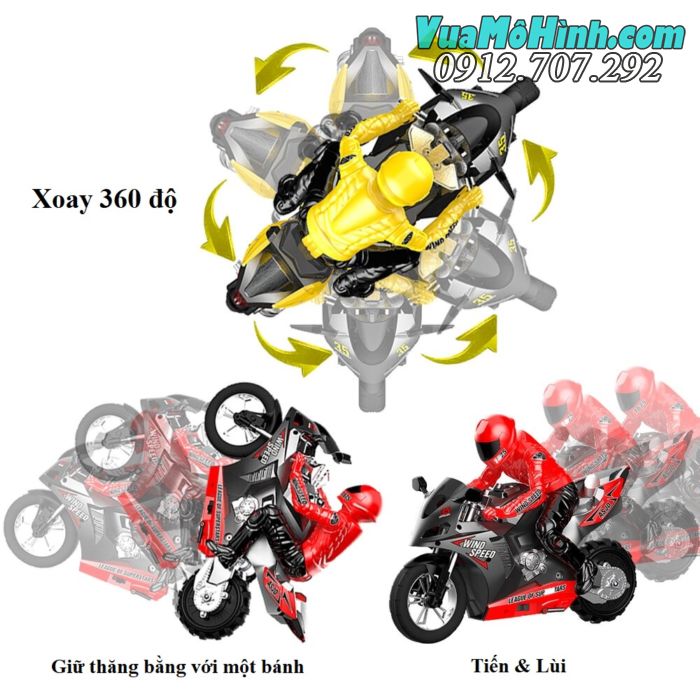 MT-801 MT801 MT 801 HC-801 HC801 HC 801 STUNT MOTORCYCLE xe mô tô motor moto mo to gắn máy hai bánh điều khiển từ xa 