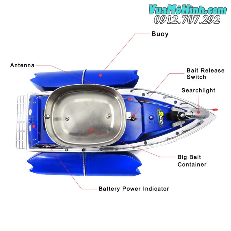 Tàu thả thính Flytec 3 cỡ nhỏ 1 ben giá rẻ