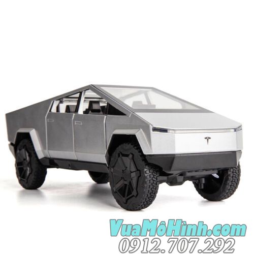 Mô hình xe ô tô bán tải Tesla Cybertruck vỏ kim loại tỉ lệ 1:24