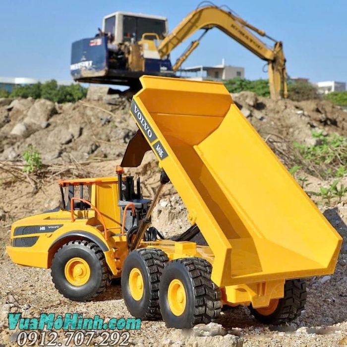 Xe ben điều khiển từ xa Volvo A40G Double E591-001 chính hãng, mô hình xe công trình tỉ lệ 1/20
