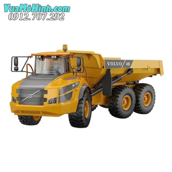 Xe ben điều khiển từ xa Volvo A40G Double E591-001 chính hãng, mô hình xe công trình tỉ lệ 1/20