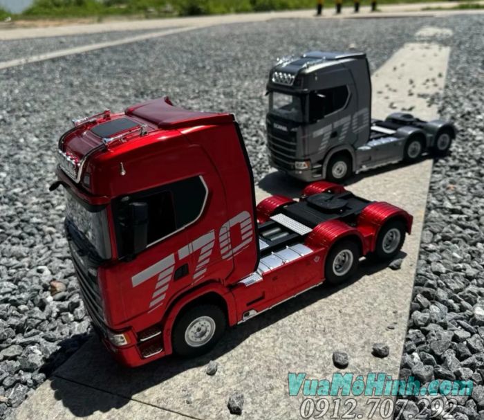 xe đầu kéo huina toys 1501 chính hãng 9 kênh tỉ lệ 1/18 xe ô tô tải móc scania mooc
