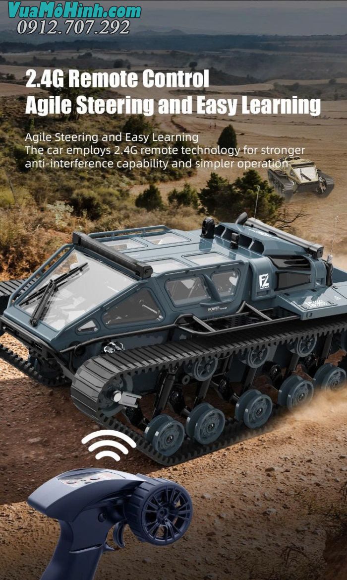 Xe điều khiển từ xa JJRC C8812 Ripsaw EV3-F4 tỷ lệ 1/16