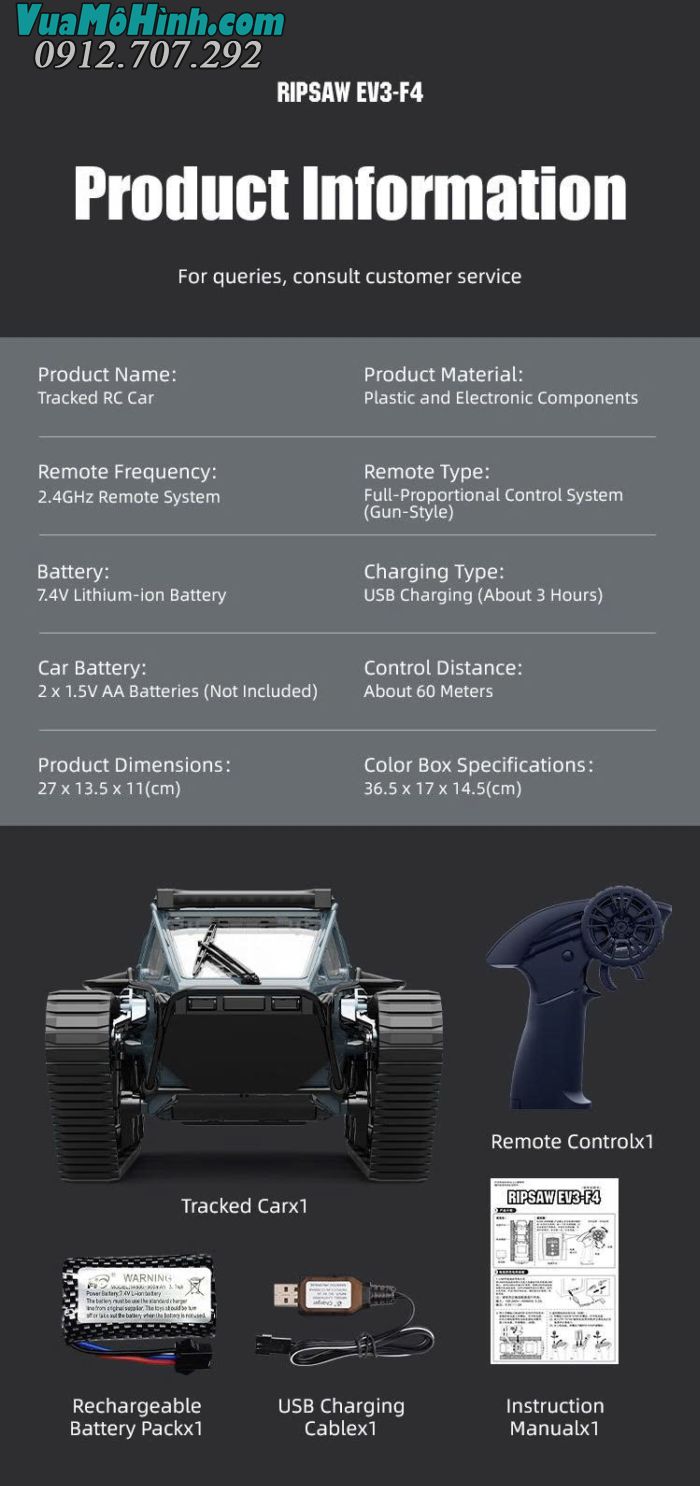 Xe điều khiển từ xa JJRC C8812 Ripsaw EV3-F4 tỷ lệ 1/16