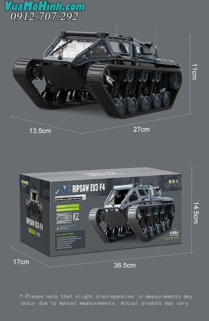 Xe điều khiển từ xa JJRC C8812 Ripsaw EV3-F4 tỷ lệ 1/16