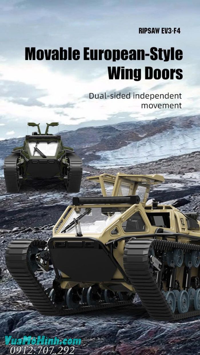 Xe điều khiển từ xa JJRC C8812 Ripsaw EV3-F4 tỷ lệ 1/16