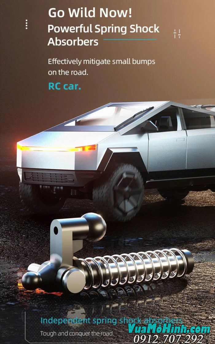 Xe địa hình điều khiển từ xa JJRC C8817 phiên bản B 1/24 thiết kế Cybertruck