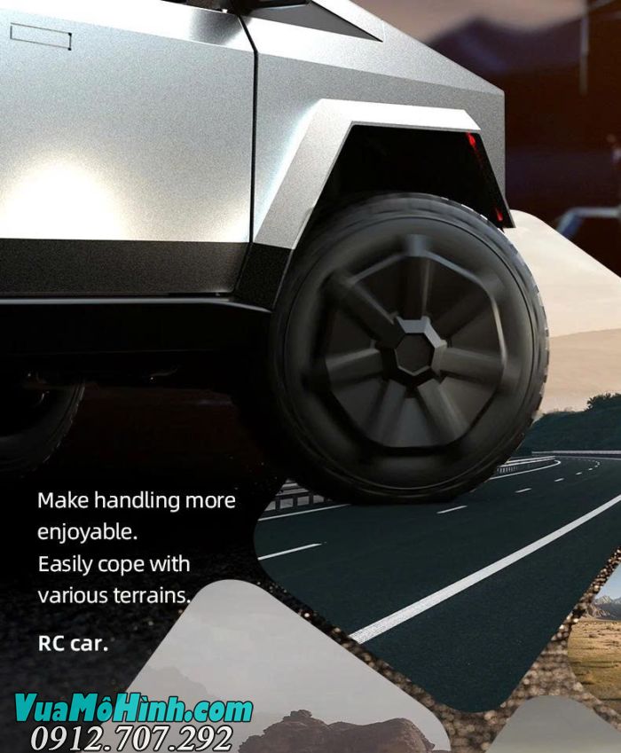 Xe địa hình điều khiển từ xa JJRC C8817 phiên bản B 1/24 thiết kế Cybertruck