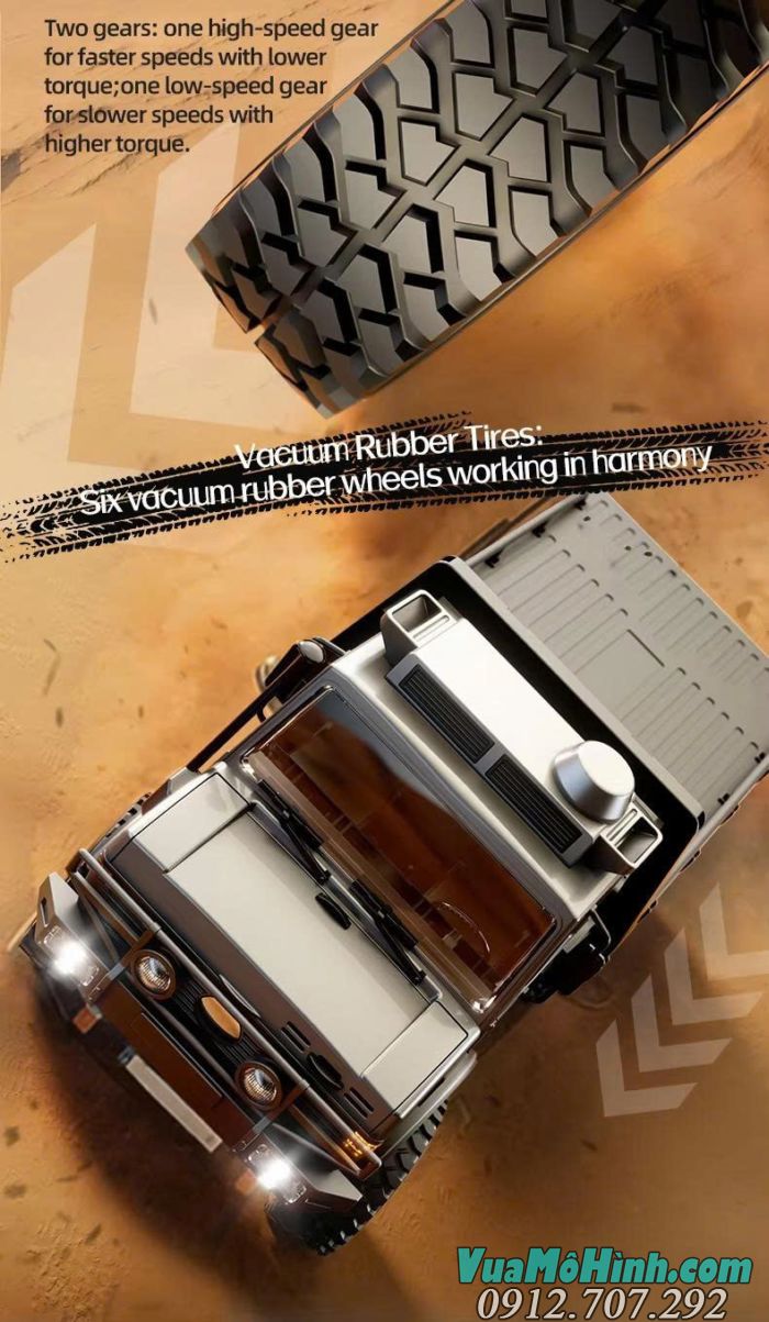 Xe địa hình điều khiển từ xa JJRC C8823 Unimog phiên bản cứu hộ tỉ lệ 1/18