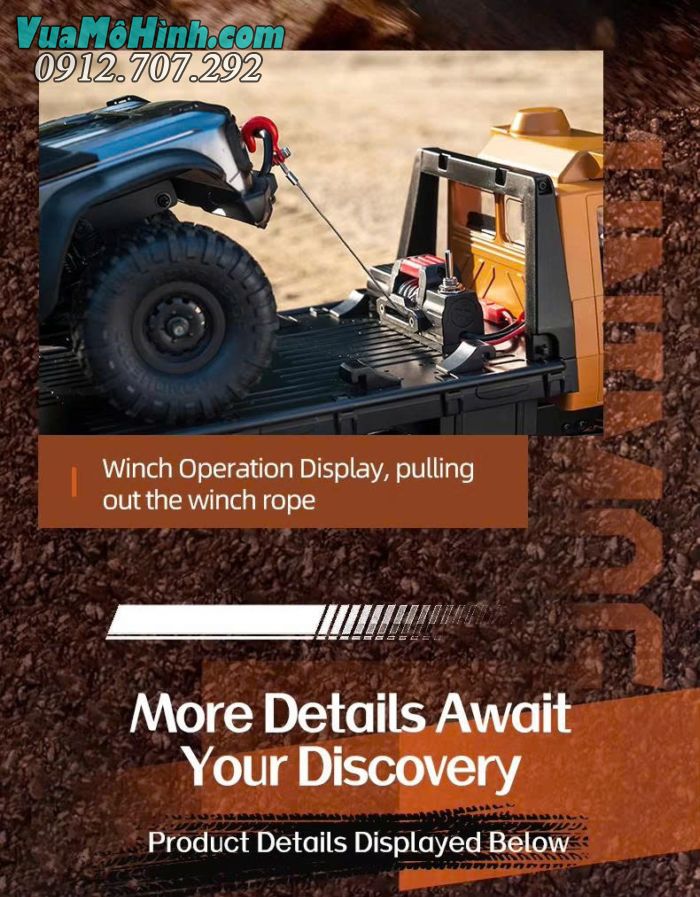 Xe địa hình điều khiển từ xa JJRC C8823 Unimog phiên bản cứu hộ tỉ lệ 1/18