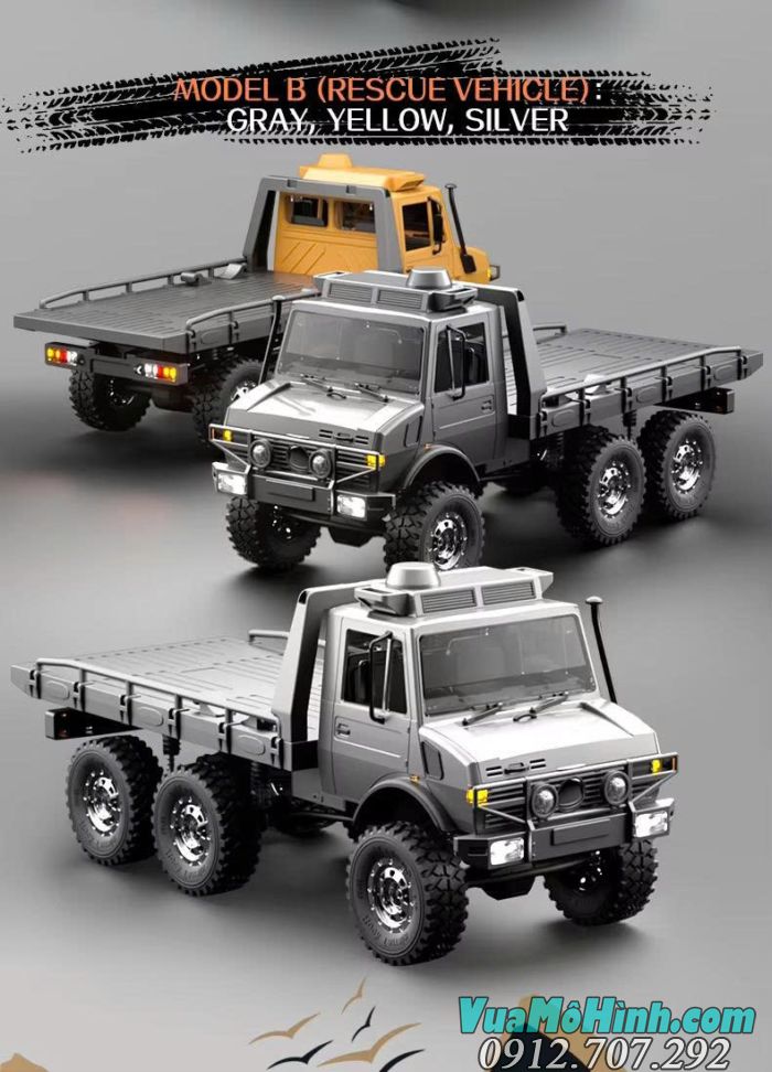 Xe địa hình điều khiển từ xa JJRC C8823 Unimog phiên bản cứu hộ tỉ lệ 1/18