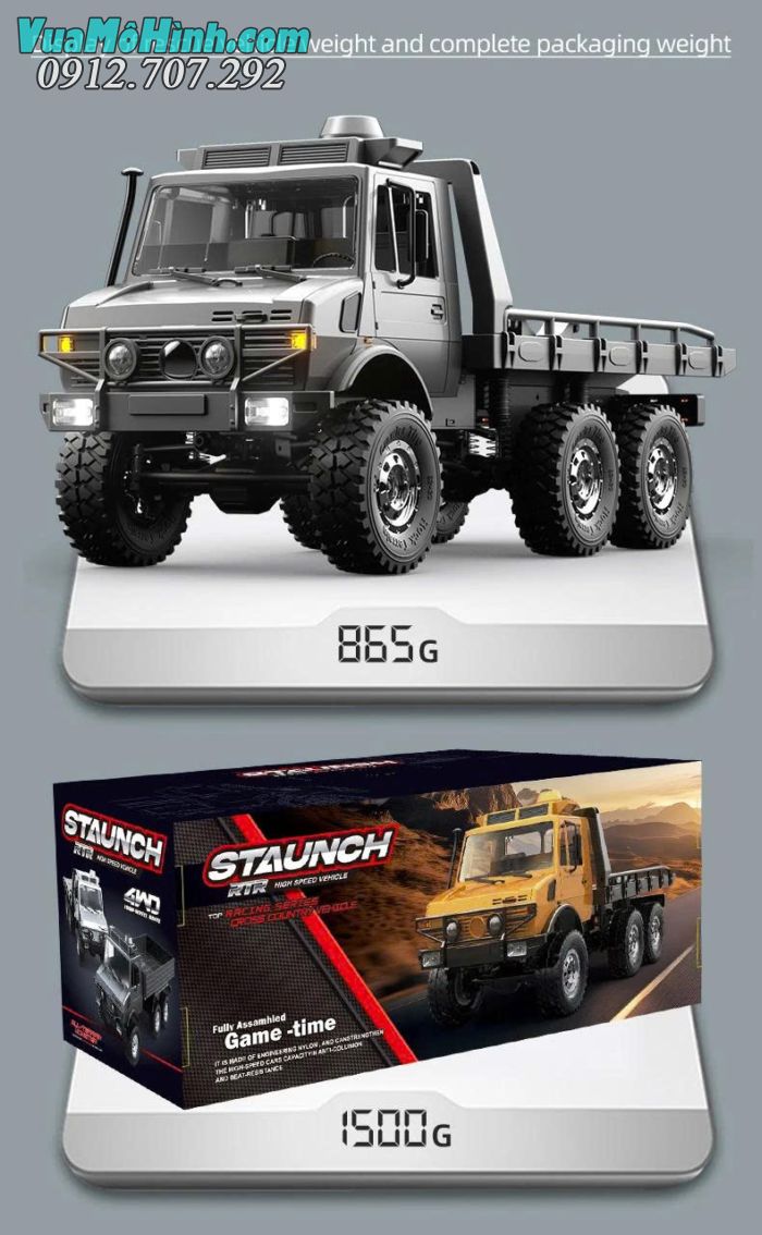Xe địa hình điều khiển từ xa JJRC C8823 Unimog phiên bản cứu hộ tỉ lệ 1/18