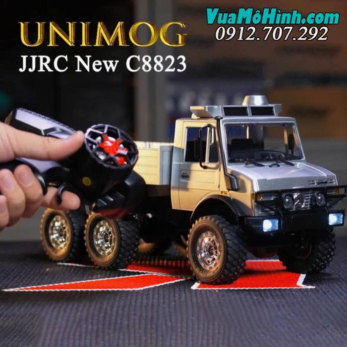 Xe tải điều khiển từ xa JJRC C8823 Unimog 6WD phiên bản có thùng tải