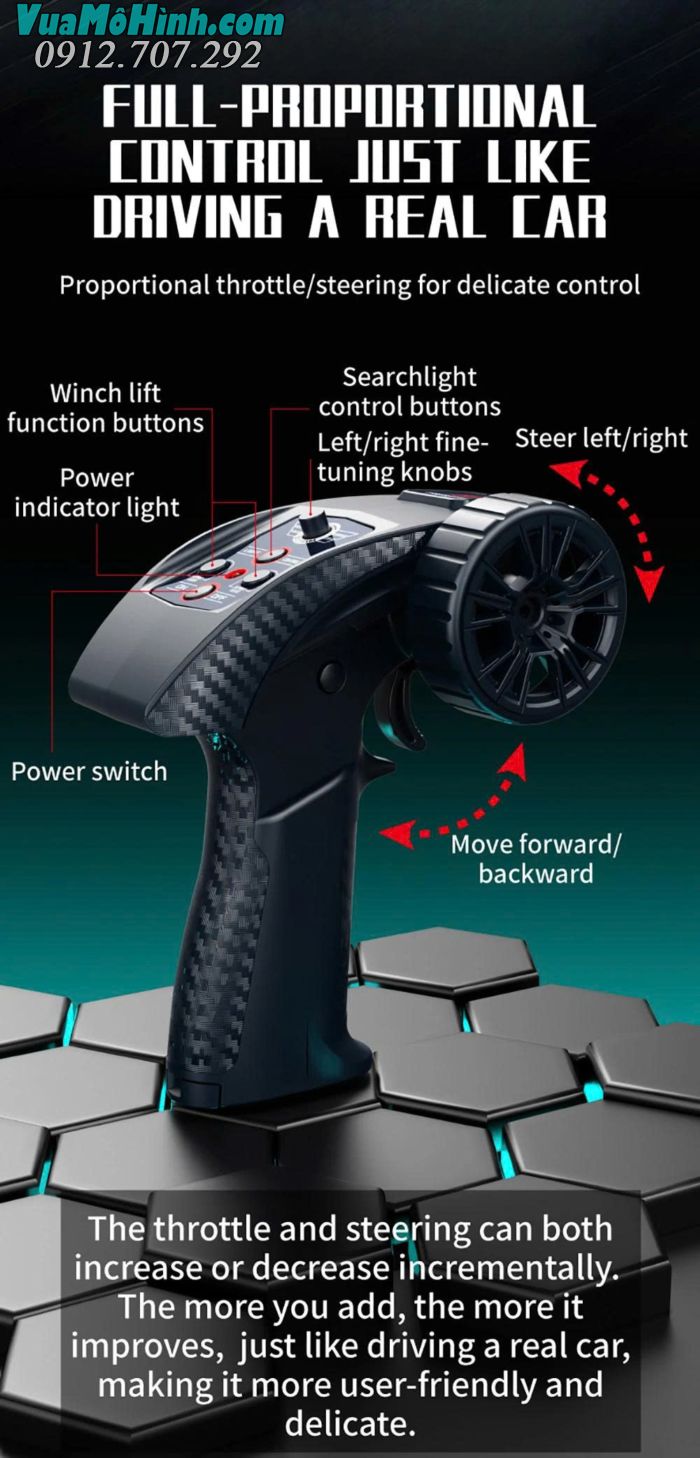 Xe điều khiển từ xa JJRC C8835 Hummer Jeep tỷ lệ 1/16 vượt địa hình