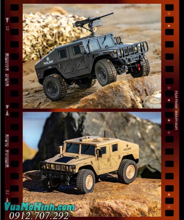 Xe điều khiển từ xa JJRC C8835 Hummer Jeep tỷ lệ 1/16 vượt địa hình