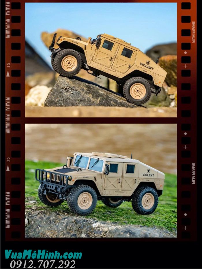 Xe điều khiển từ xa JJRC C8835 Hummer Jeep tỷ lệ 1/16 vượt địa hình