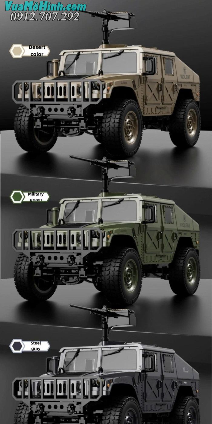 Xe điều khiển từ xa JJRC C8835 Hummer Jeep tỷ lệ 1/16 vượt địa hình