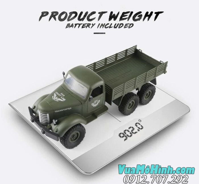 Xe điều khiển từ xa JJRC Q60 mô phỏng xe tải quân sự ZIL-150 3 cầu Liên Xô