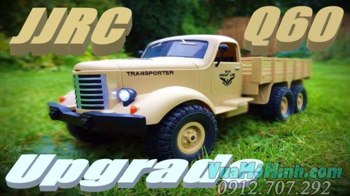 Xe điều khiển từ xa JJRC Q60 mô phỏng xe tải quân sự ZIL-150 3 cầu Liên Xô
