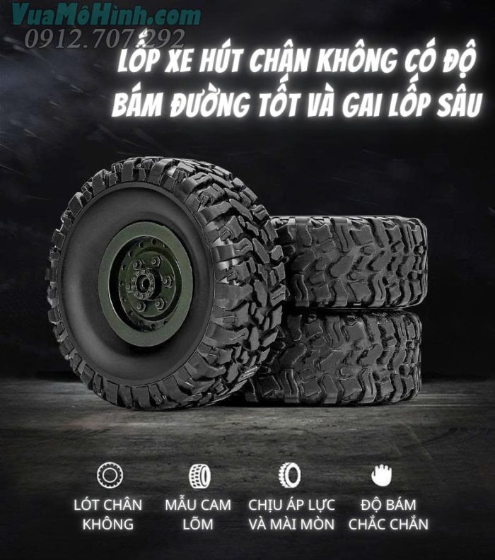 Xe điều khiển từ xa JJRC Q60 mô phỏng xe tải quân sự ZIL-150 3 cầu Liên Xô