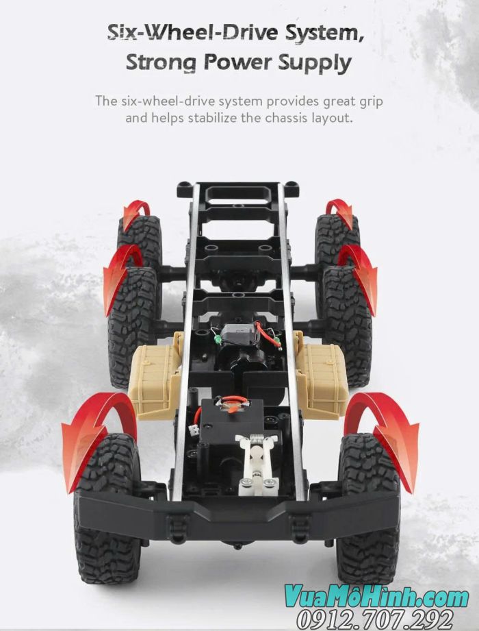 Xe điều khiển từ xa JJRC Q60 mô phỏng xe tải quân sự ZIL-150 3 cầu Liên Xô