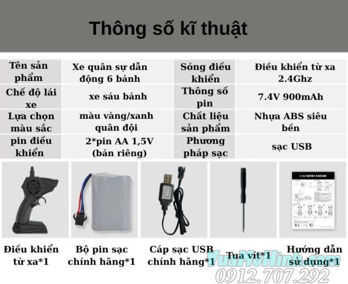 Xe điều khiển từ xa JJRC Q60 mô phỏng xe tải quân sự ZIL-150 3 cầu Liên Xô