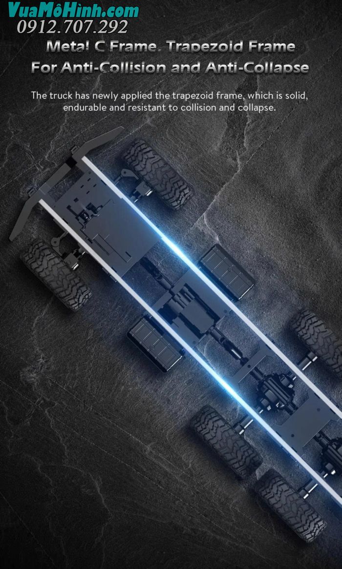 Xe điều khiển từ xa JJRC Q60 mô phỏng xe tải quân sự ZIL-150 3 cầu Liên Xô