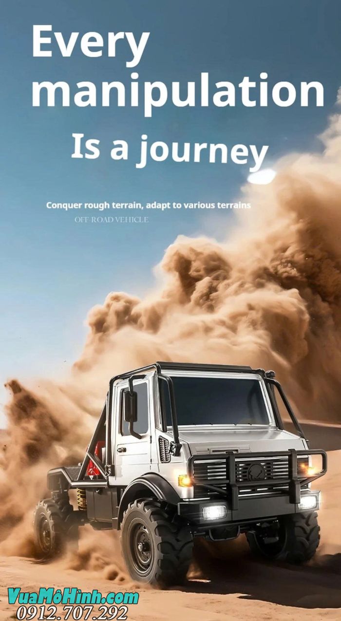 Xe địa hình điều khiển từ xa MN333 Unimog U4000 tỉ lệ 1/18