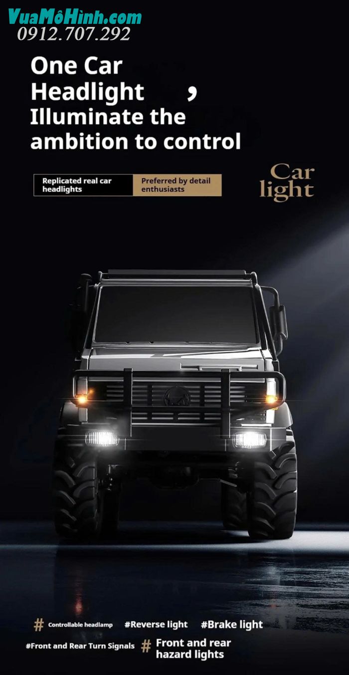 Xe địa hình điều khiển từ xa MN333 Unimog U4000 tỉ lệ 1/18