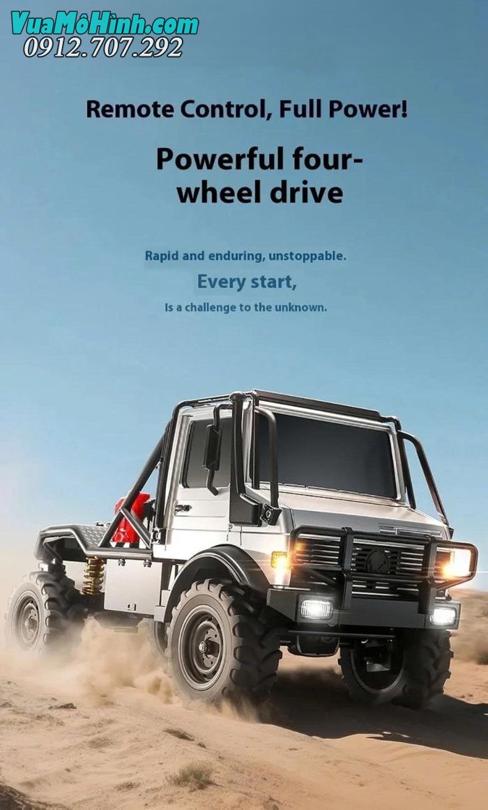 Xe địa hình điều khiển từ xa MN333 Unimog U4000 tỉ lệ 1/18