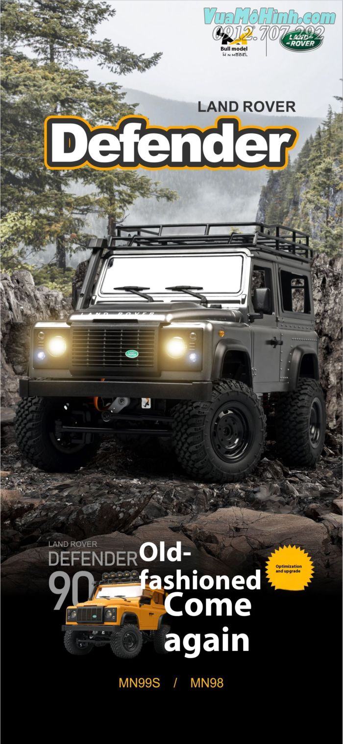 Xe ô tô địa hình điều khiển từ xa RC MN99S2 (Mn99S Ver 2) Land Rover Defender D90 Rock Jeep
