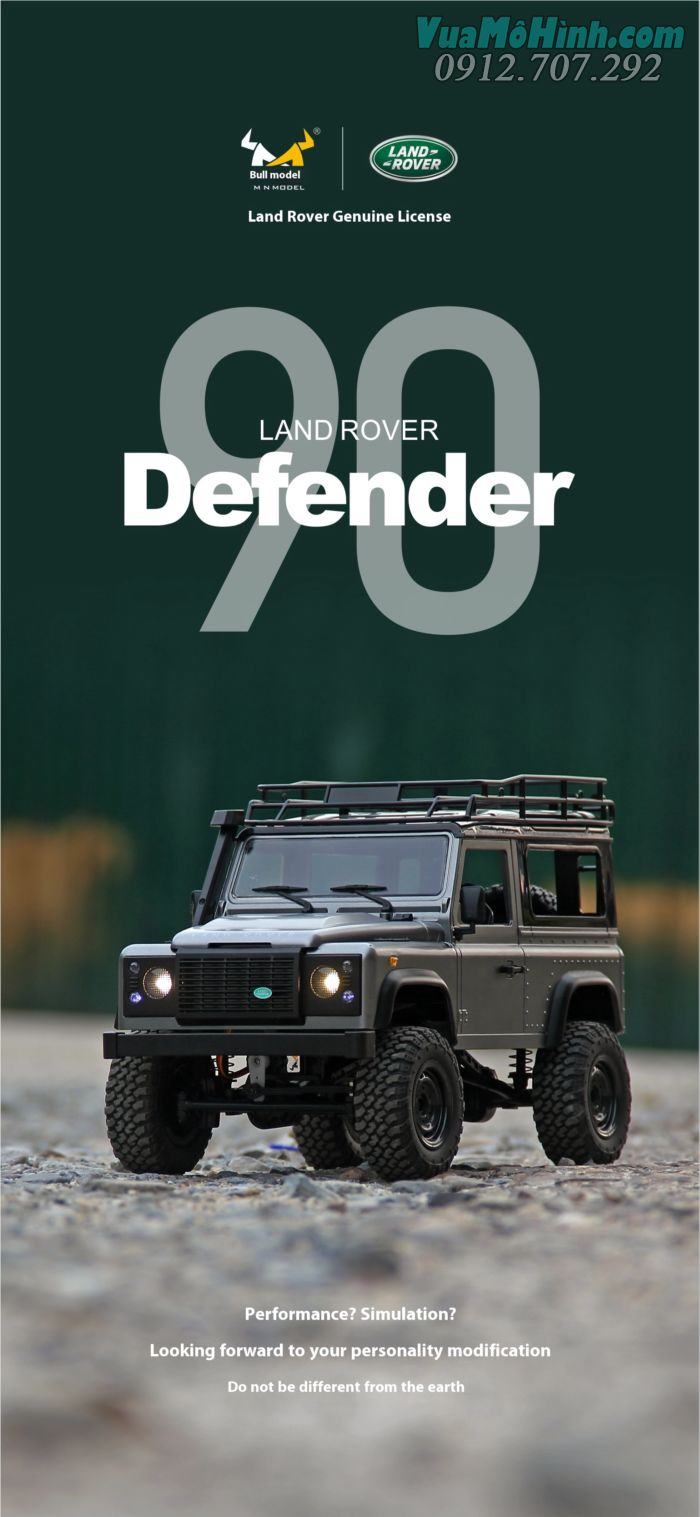 Xe ô tô địa hình điều khiển từ xa RC MN99S2 (Mn99S Ver 2) Land Rover Defender D90 Rock Jeep