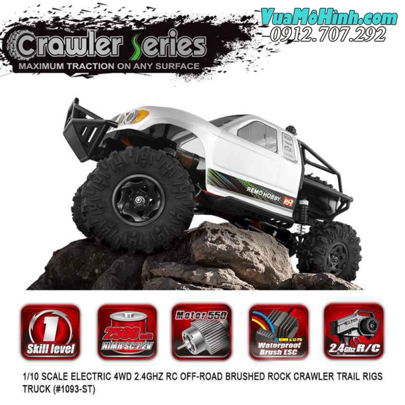 Xe địa hình điều khiển từ xa Remo Hobby 1093-ST chính hãng