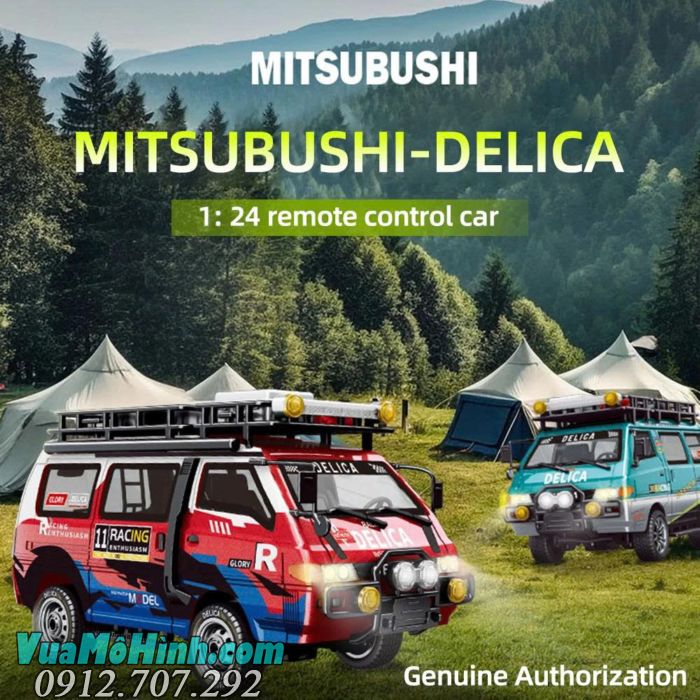 "Xe điều khiển từ xa Delica 4WD hộp số cơ khí đa chế độ phiên bản địa hình 1/24