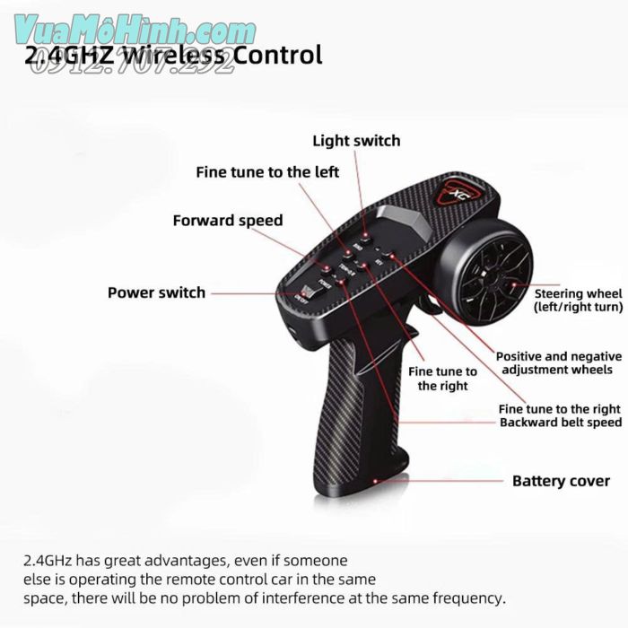 "Xe điều khiển từ xa Delica 4WD hộp số cơ khí đa chế độ phiên bản địa hình 1/24