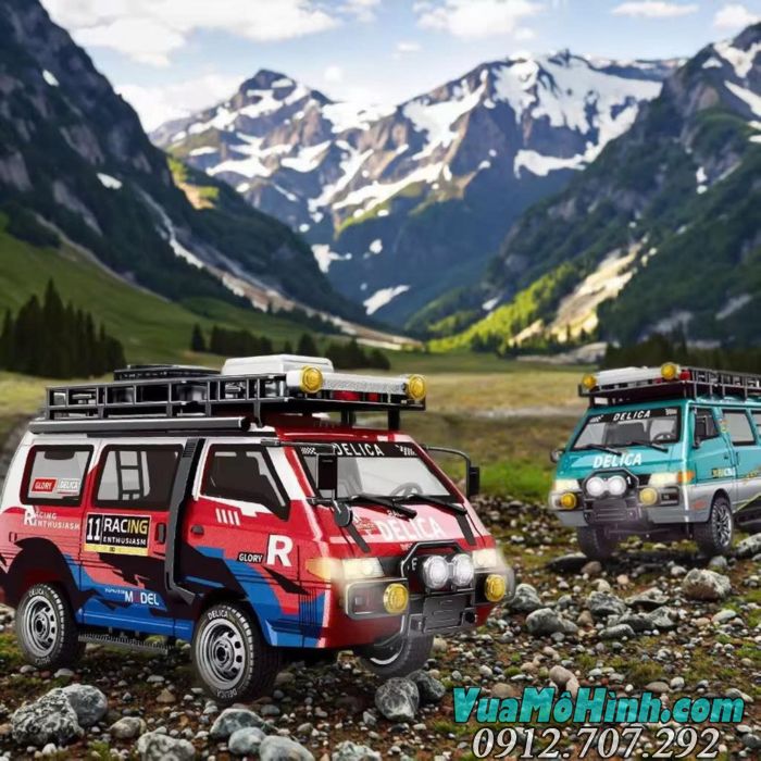 "Xe điều khiển từ xa Delica 4WD hộp số cơ khí đa chế độ phiên bản địa hình 1/24