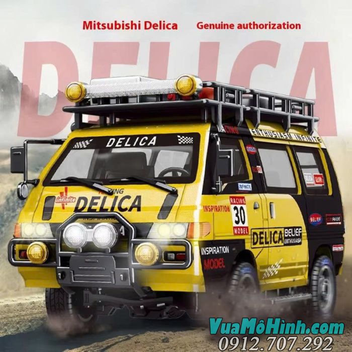 "Xe điều khiển từ xa Delica 4WD hộp số cơ khí đa chế độ phiên bản địa hình 1/24