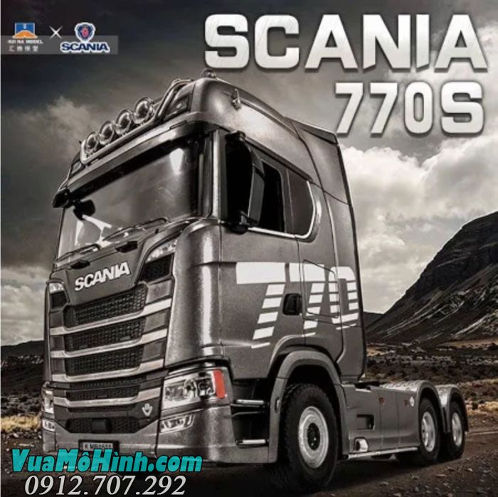 Xe tải đầu kéo điều khiển từ xa Huina 1501 + 1502 tỉ lệ 1/18 2.4G 19CH xe Móc Huina1501 Scania 770S V8 Truck