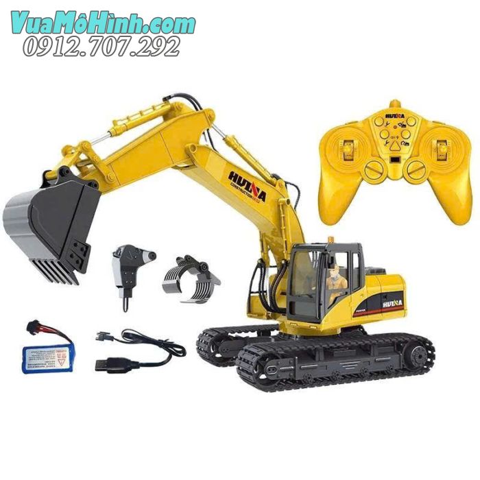 Huina 1535-1 Model 2025 xe xúc điều khiển từ xa tỉ lệ 1/14 bản nâng cấp mới