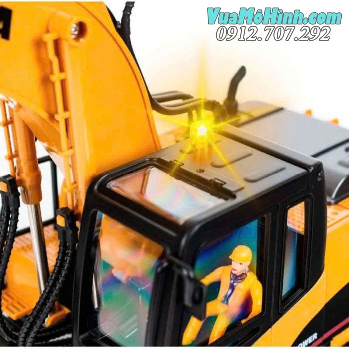 Huina 1535-1 Model 2025 xe xúc điều khiển từ xa tỉ lệ 1/14 bản nâng cấp mới