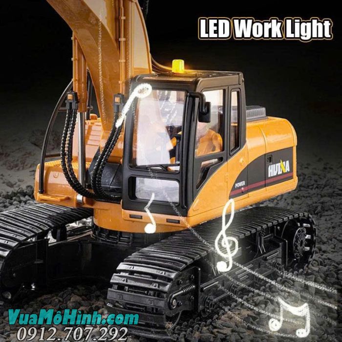 Huina 1535-1 Model 2025 xe xúc điều khiển từ xa tỉ lệ 1/14 bản nâng cấp mới