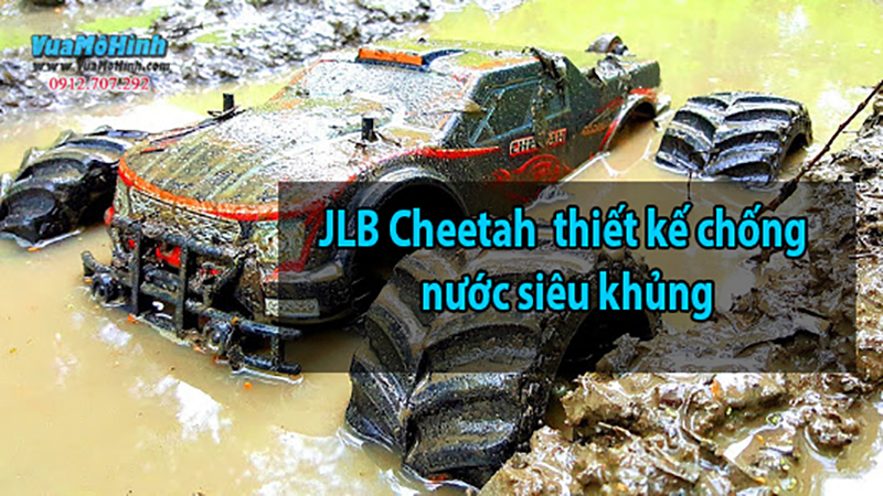 đồ chơi mô hình xe hơi JLB Cheetah Monster xe ô tô đua địa hình chống nước điều khiển từ xa cỡ lớn 1/10 cao cấp chính hãng tốc độ cao