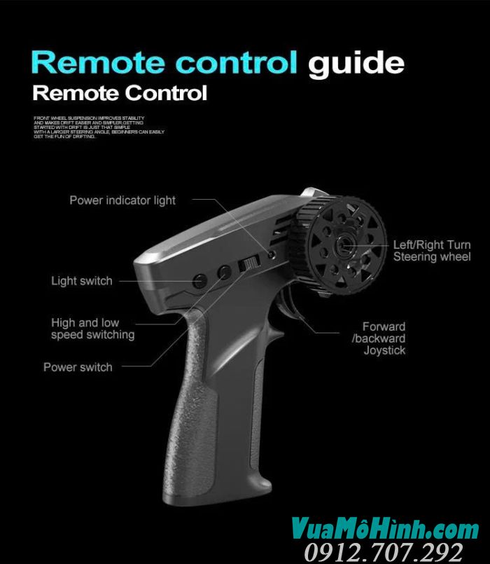 Xe điều khiển từ xa drift S811 S812 S813 / RC GTR tỷ lệ 1/24 2.4Ghz ,có đèn Led