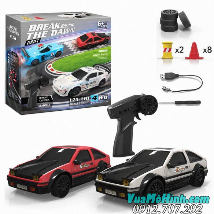 Xe điều khiển từ xa drift S811 S812 S813 / RC GTR tỷ lệ 1/24 2.4Ghz ,có đèn Led