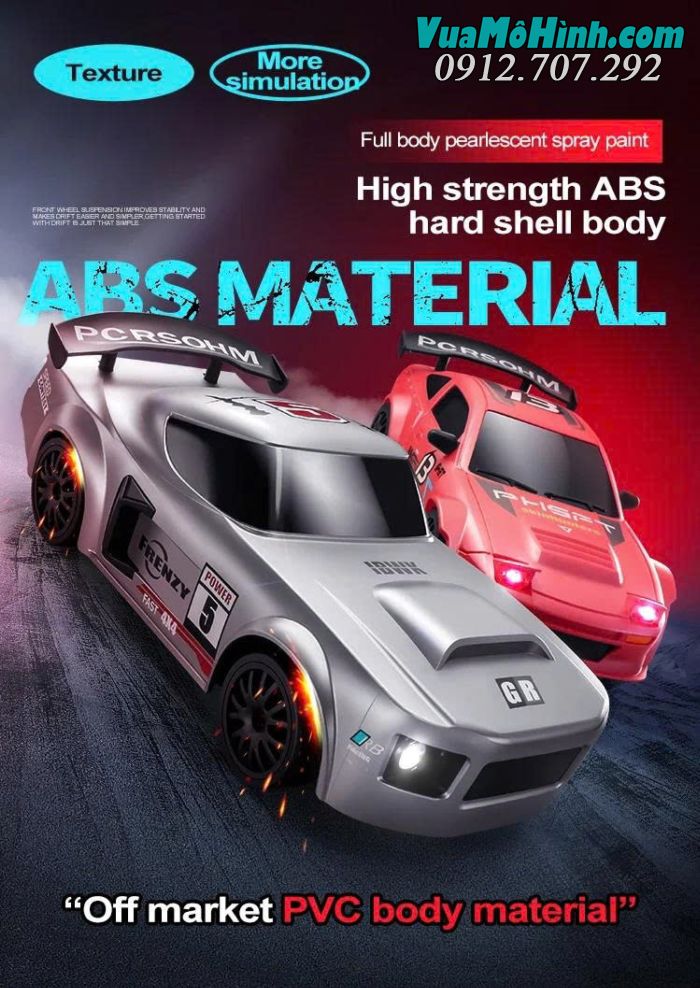 Xe điều khiển từ xa drift S811 S812 S813 / RC GTR tỷ lệ 1/24 2.4Ghz ,có đèn Led