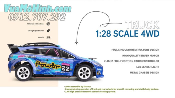 Xe điều khiển từ xa WLtoys 284010 1/28 4WD tốc độ cao 30km/h
