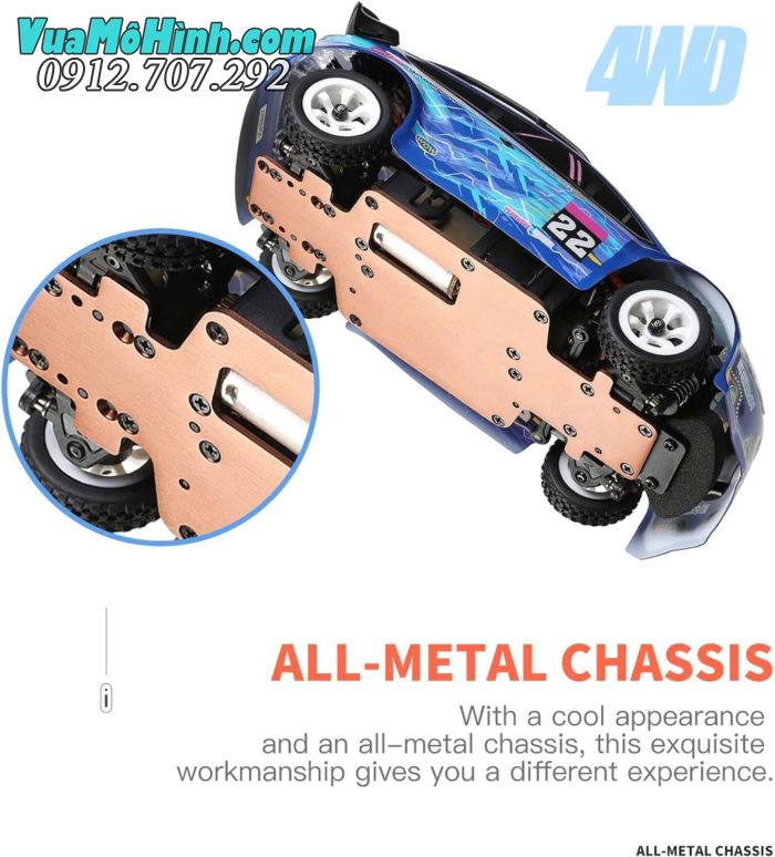 Xe điều khiển từ xa WLtoys 284010 1/28 4WD tốc độ cao 30km/h