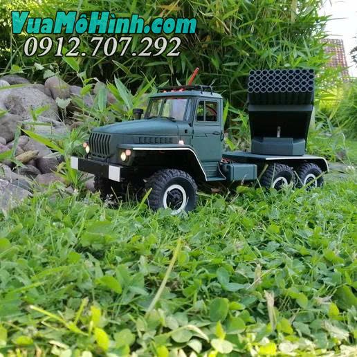 Xe điều khiển từ xa pháo phản lực WPL BM21 6x6 mô phỏng BM-21 Grad – biểu tượng pháo binh Việt Nam, tỉ lệ 1/16, có đèn LED và chi tiết chân thực