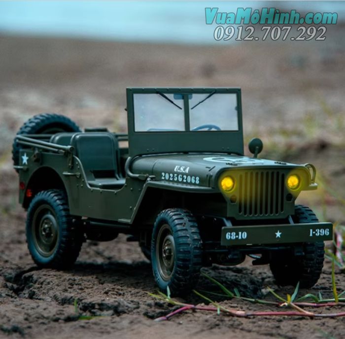 Mô hình xe  ô tô Jeep quân sự JJRC C8815 điều khiển từ xa