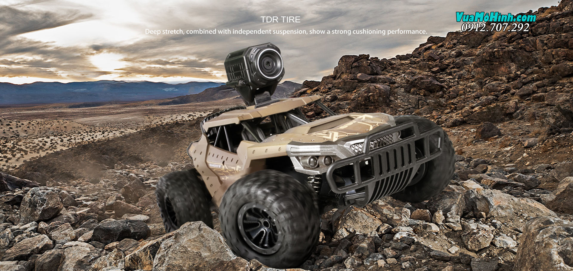 xe địa hình điều khiển từ xa heliway